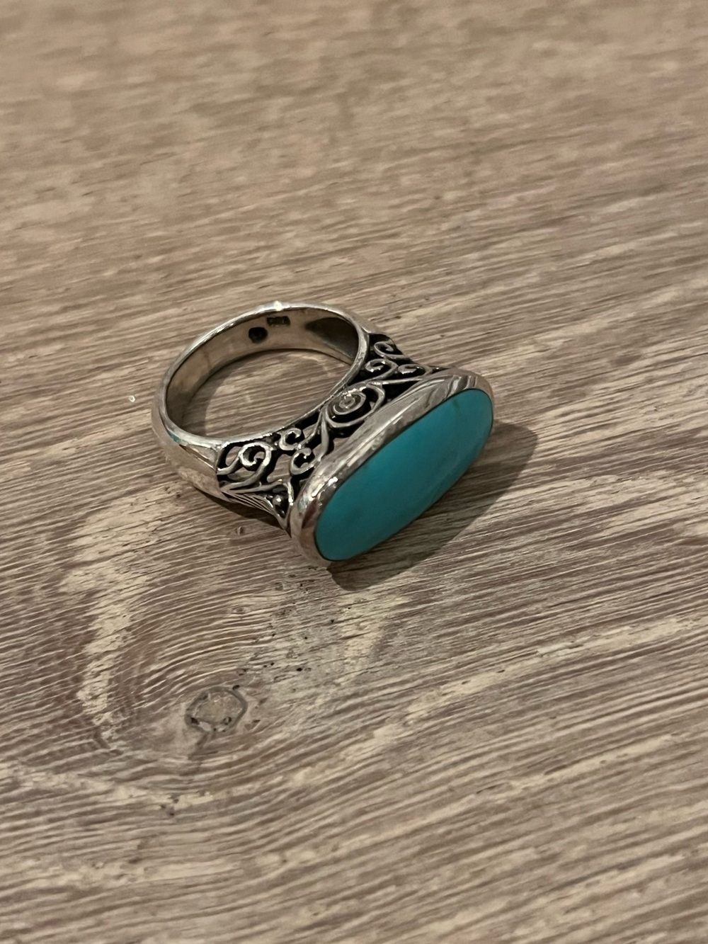 Sterling Silver and Turquoise  Filigree Ring